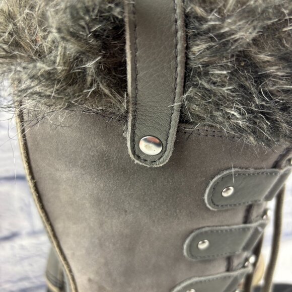 Sorel Women's 8.5 Joan of Arctic Grey Insulated Waterproof Winter Snow Boots - Picture 4 of 14